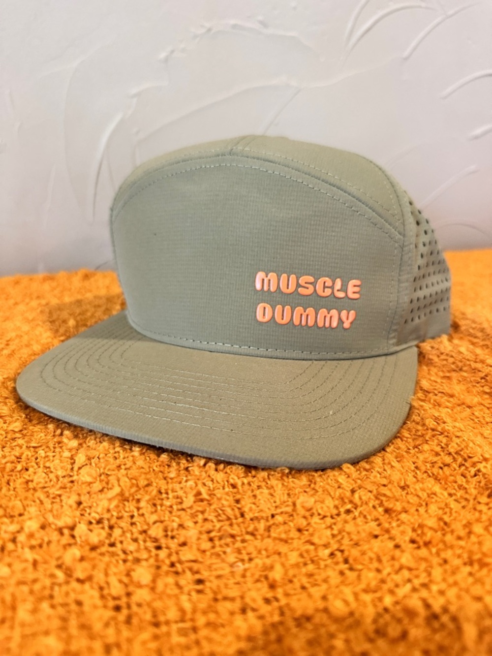 Muscle Dummy Mesh Trucker Hat in Sage Green